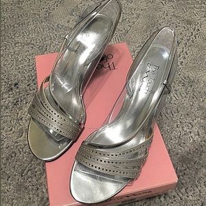 The Touch of Nina Gisepe Silver heels